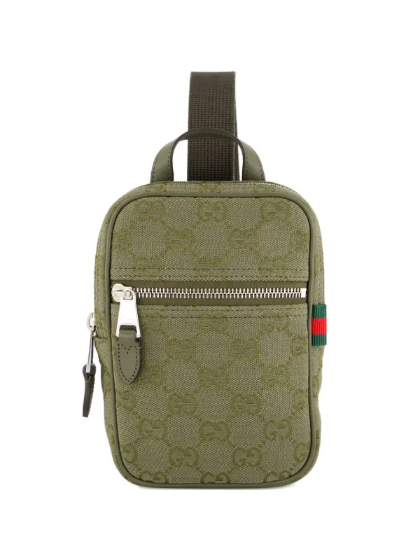 Gucci GG Monogram Canvas Shoulder Bag in Green