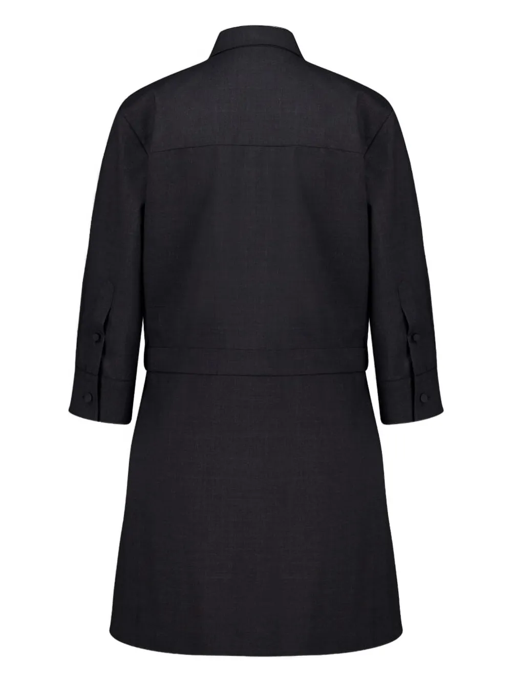 Gucci buttoned pleated mini dress - Grijs