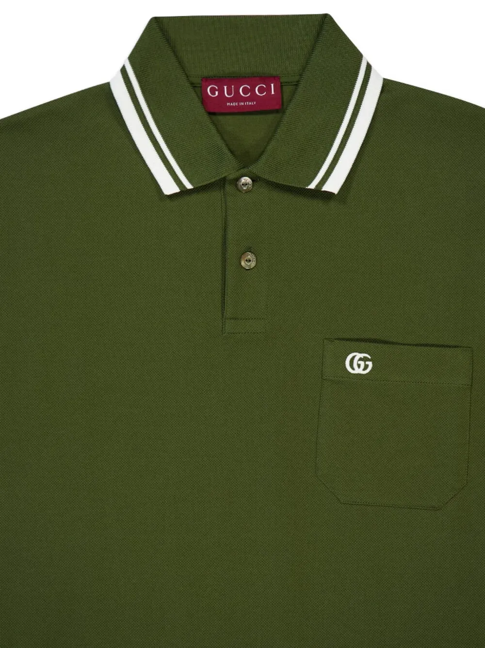 Gucci Piqué-katoenen poloshirt Groen