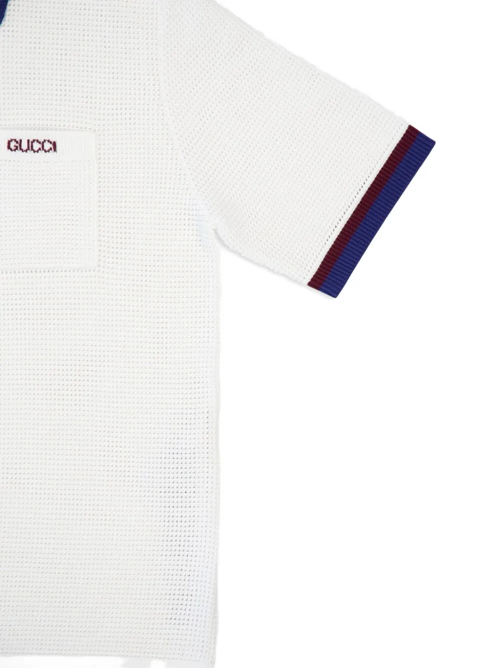 Gucci Poloshirt met wafelpatroon Wit