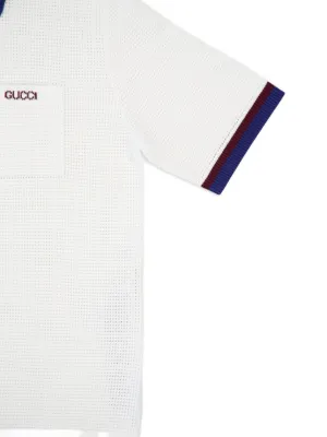 waffle-knit cotton polo shirt 5
