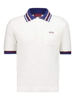 waffle-knit cotton polo shirt 2