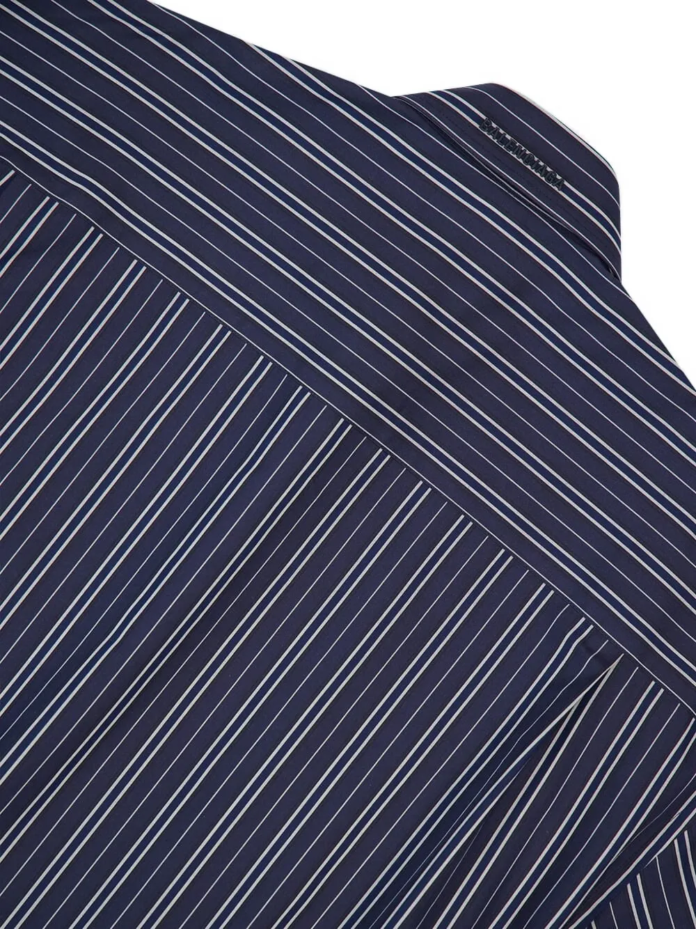 Balenciaga Gestreepte katoenen mini-blousejurk Blauw