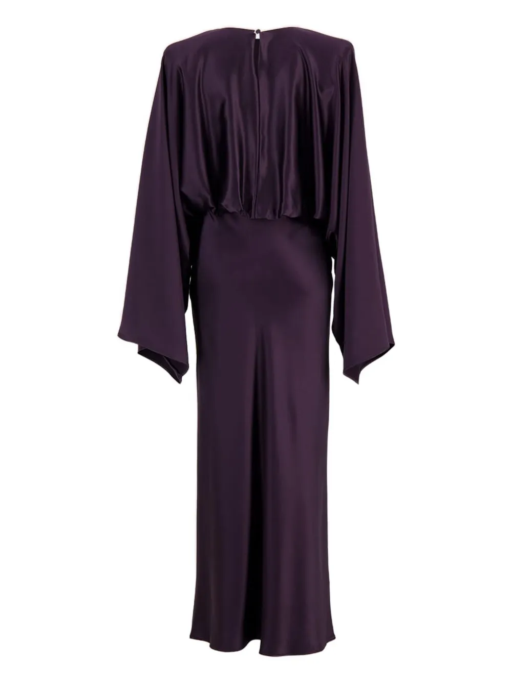 Altuzarra Evinka long-sleeve gathered silk dress - Paars