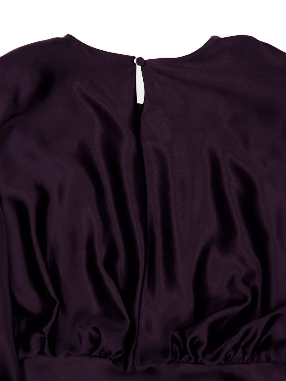 Evinka Long-Sleeve Gathered Silk Dress