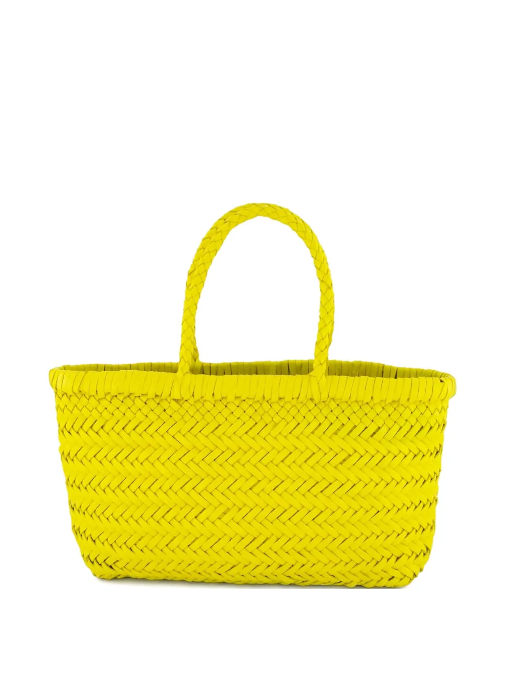 Dragon Diffusion Flat Leather Tote Bag In Yellow