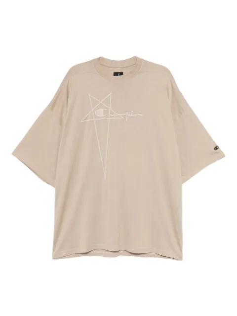 Rick Owens X Champion playera con logo bordado en colaboración con Champion