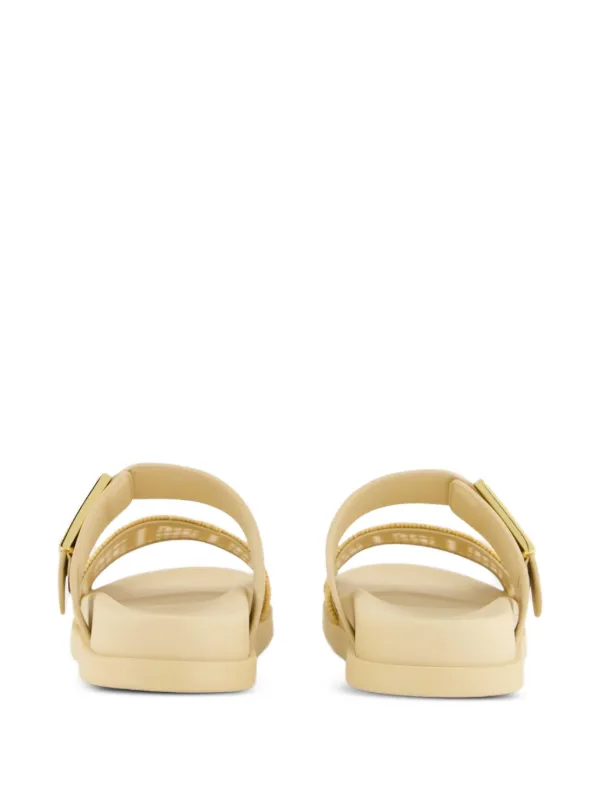 FENDI Feel Buckle Woven Sandals | Neutrals | FARFETCH