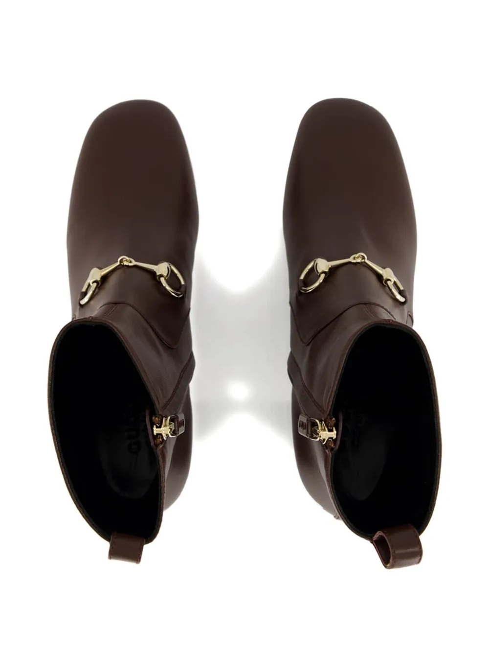 Gucci 55 mm Horsebit leren enkellaarzen Bruin