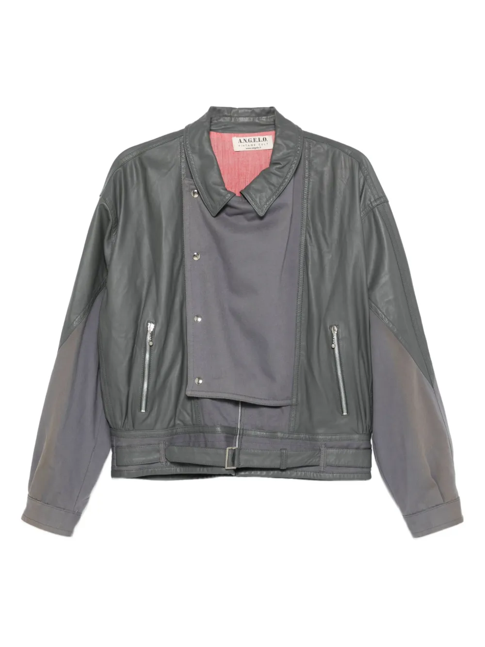 A.N.G.E.L.O. Vintage Cult 1980s パネル レザージャケット - グレー A.N.G.E.L.O. Vintage Cult 1980s パネル レザージャケット - グレー