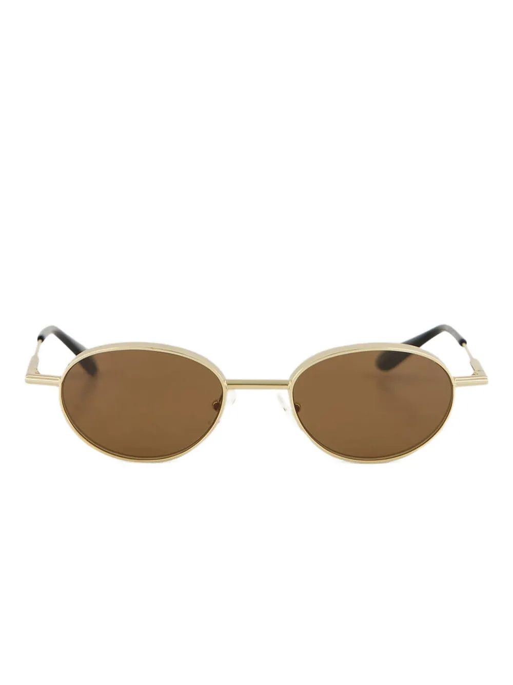 Alexander Mcqueen Eyewear Oval Frame Sunglasses In Brown