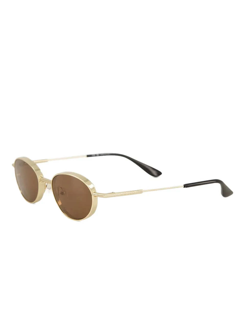 Alexander Mcqueen Eyewear Oval Frame Sunglasses In Brown