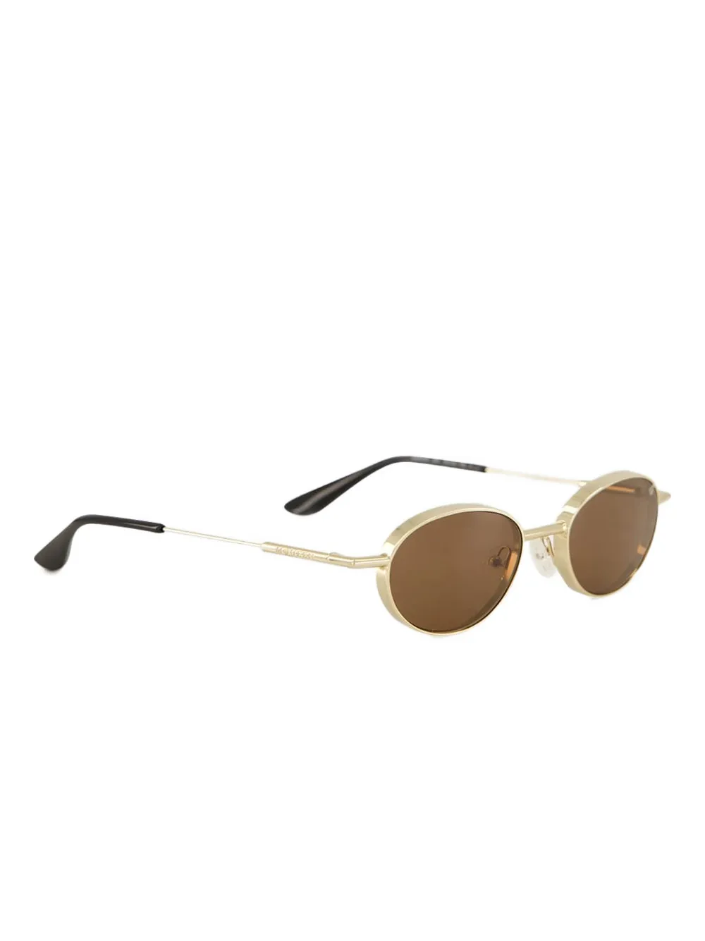 Alexander Mcqueen Eyewear Oval Frame Sunglasses In Brown