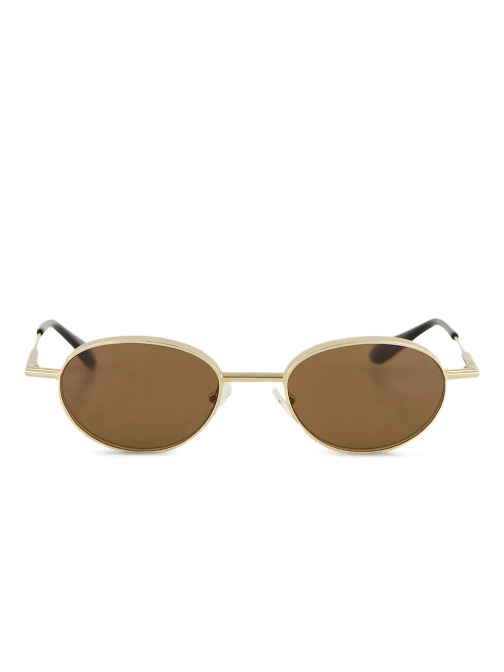 Alexander McQueen Eyewear oval-frame metal sunglasses | Gold | Image 1