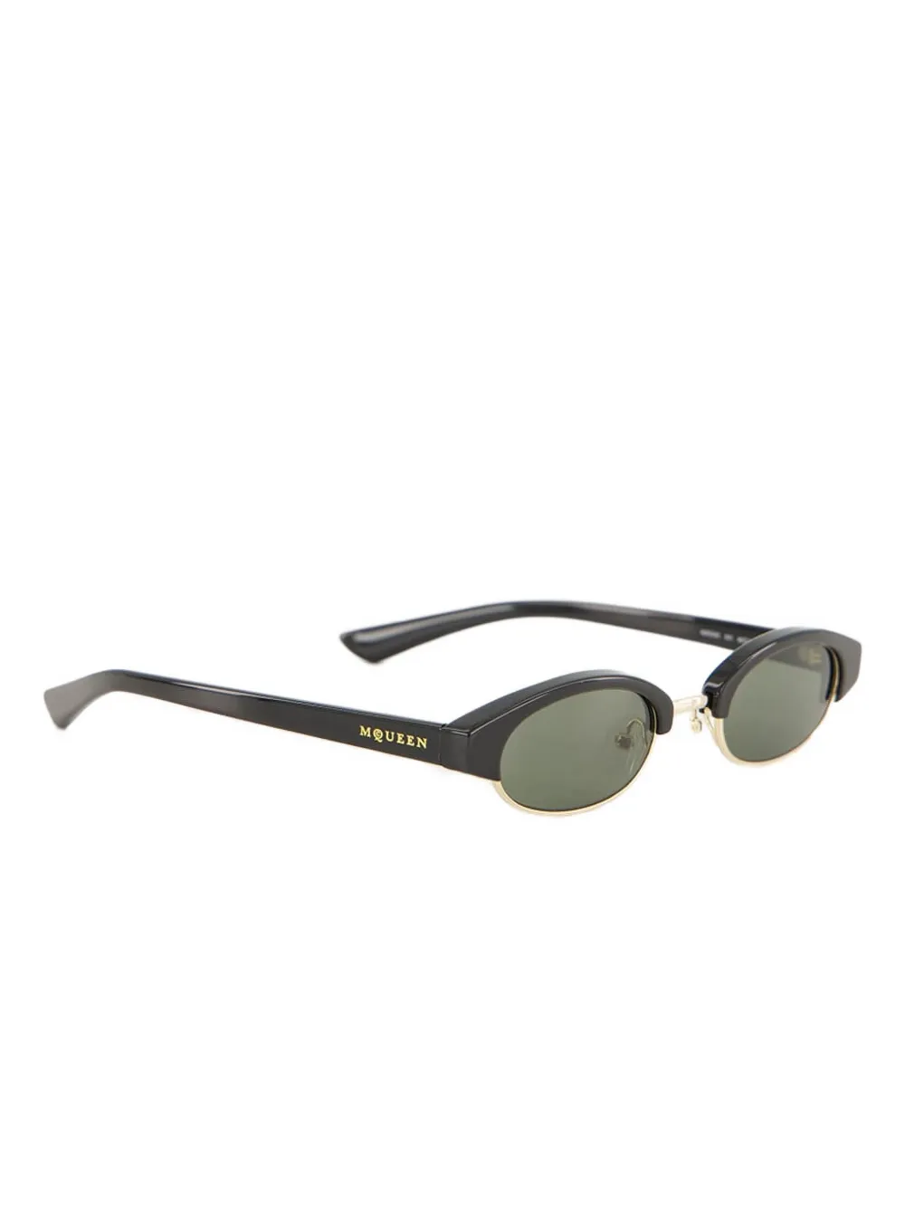 Alexander McQueen Eyewear Ellipse oval-frame sunglasses Zwart