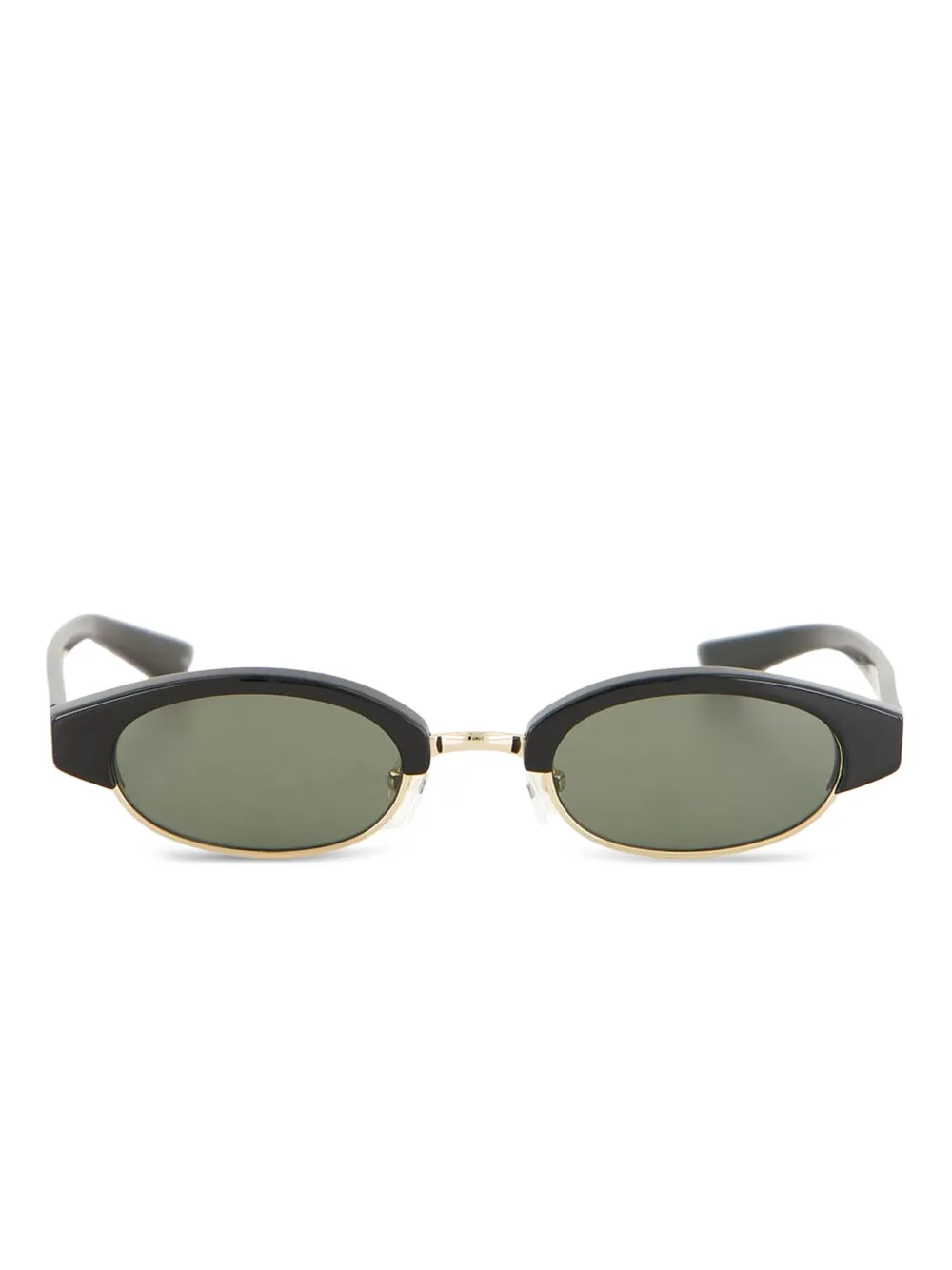 Alexander McQueen Eyewear Ellipse oval-frame sunglasses Zwart