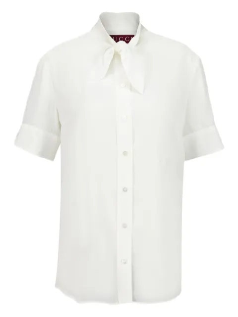 Gucci tie-fastening silk shirt