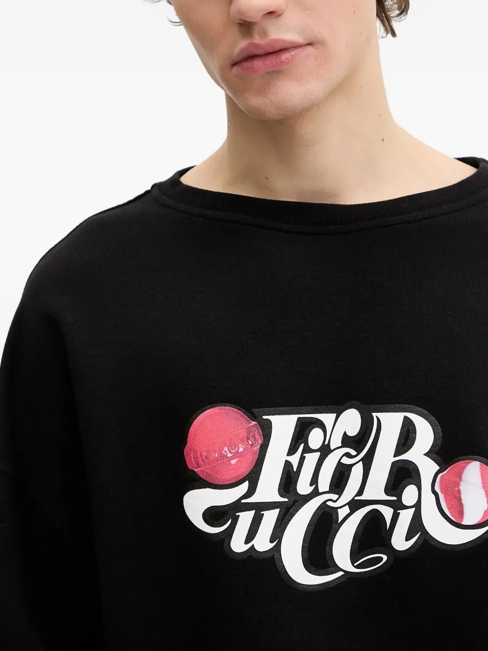 Fiorucci logo-print sweatshirt Zwart