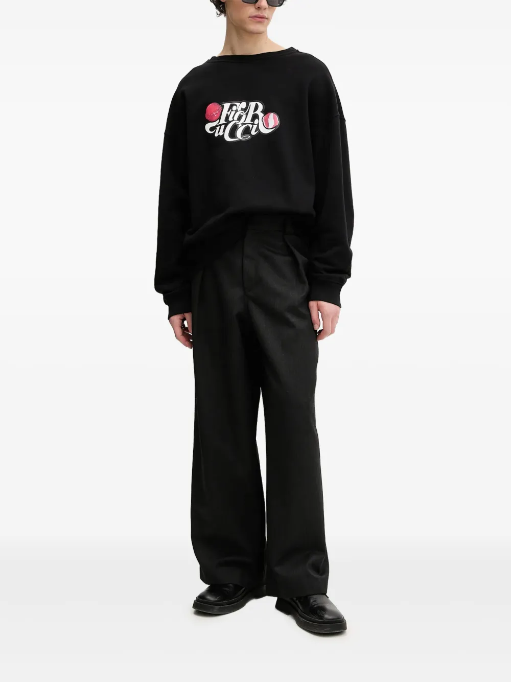 Fiorucci logo-print sweatshirt | Black | Image 1