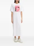 Fiorucci lollipop-print T-shirt maxi dress - White