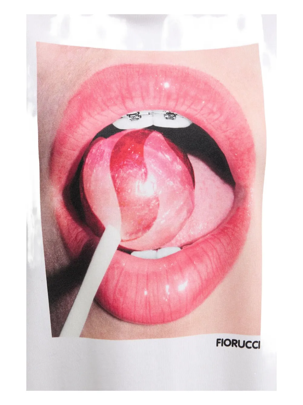 Fiorucci Maxi-T-shirtjurk met print Wit