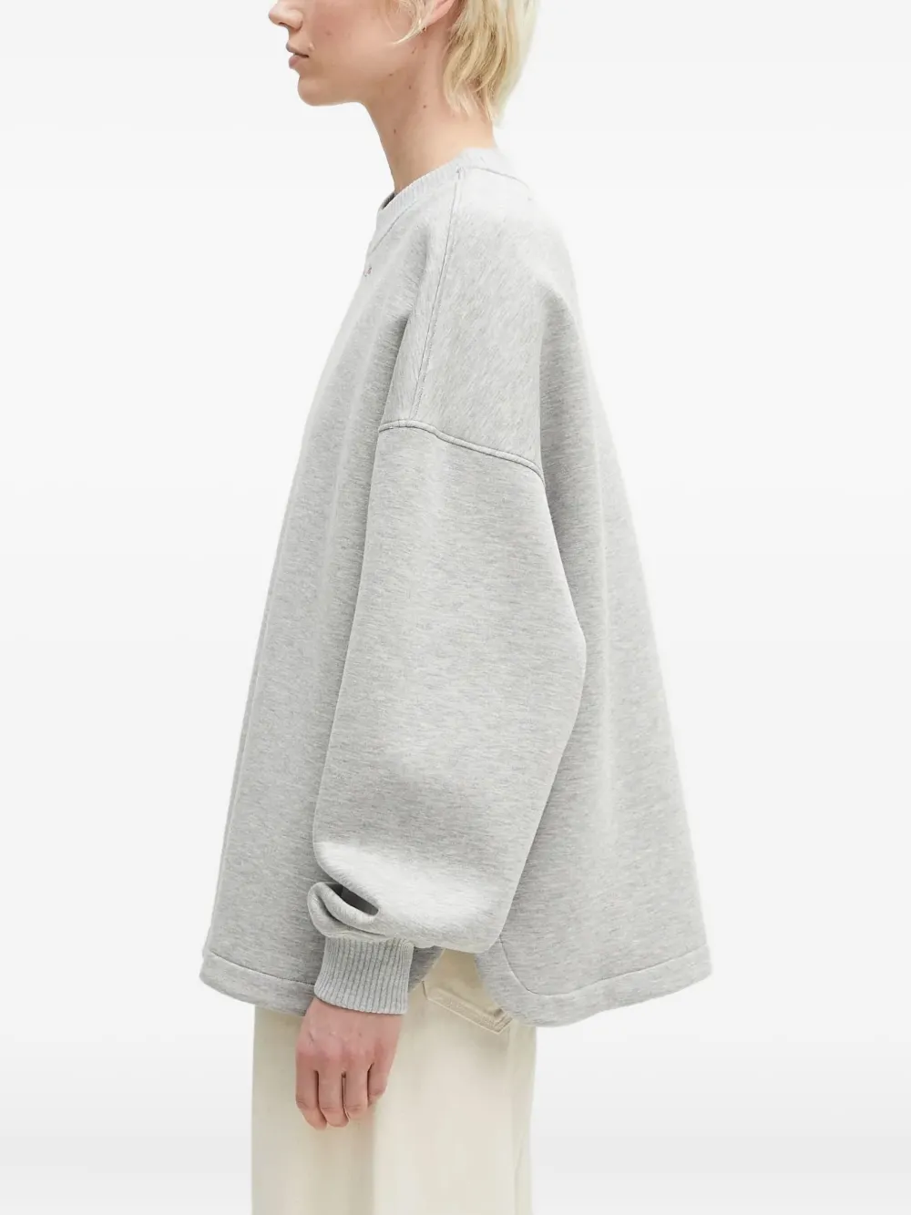 Fiorucci Embroidered Crew-neck Sweatshirt In Gray