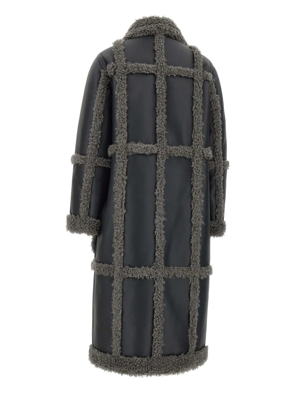 STAND STUDIO Patrice shearling-detail grid coat | Abrigos de pelo artificial | Image 2