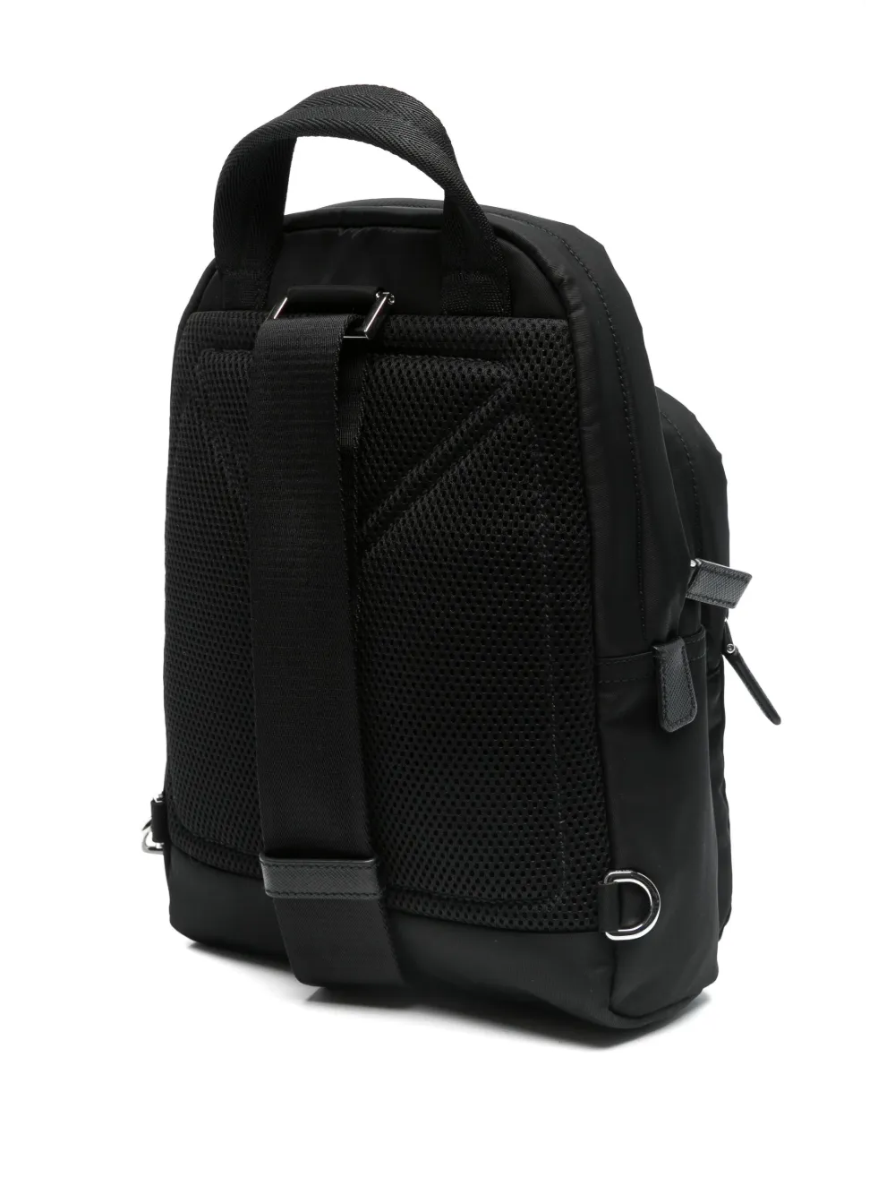 Prada Rugzak met logo Zwart