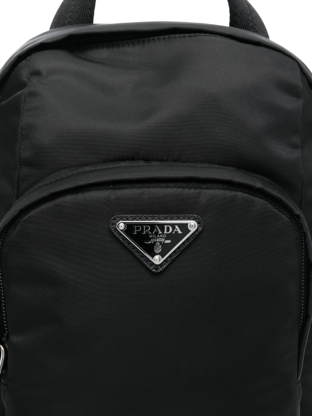 Prada Rugzak met logo Zwart