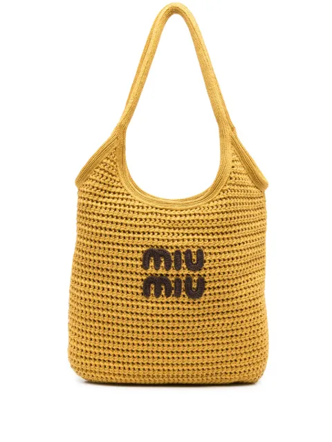 Miu Miu Tote Bag mit Logo-Stickerei