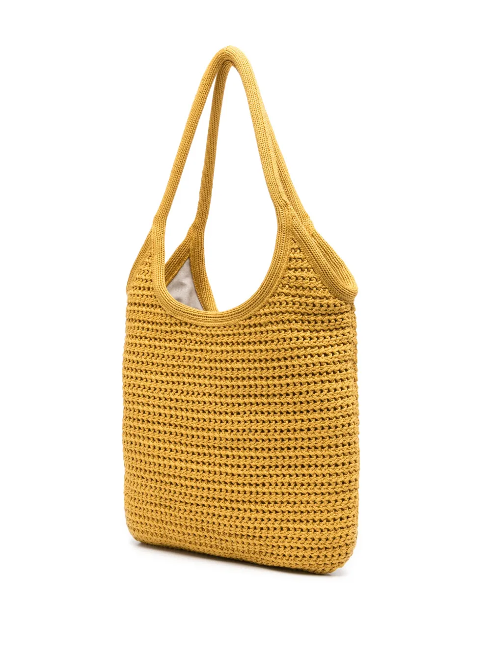 Miu Shopper met geborduurd logo Geel