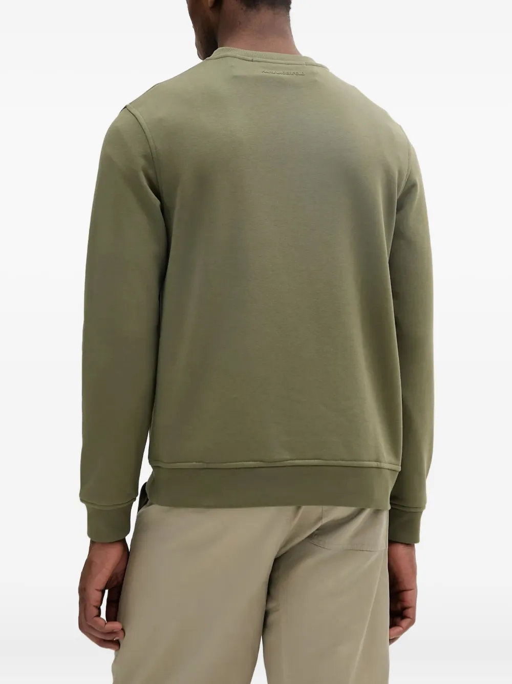 Karl Lagerfeld Sweater met geborduurd logo Groen