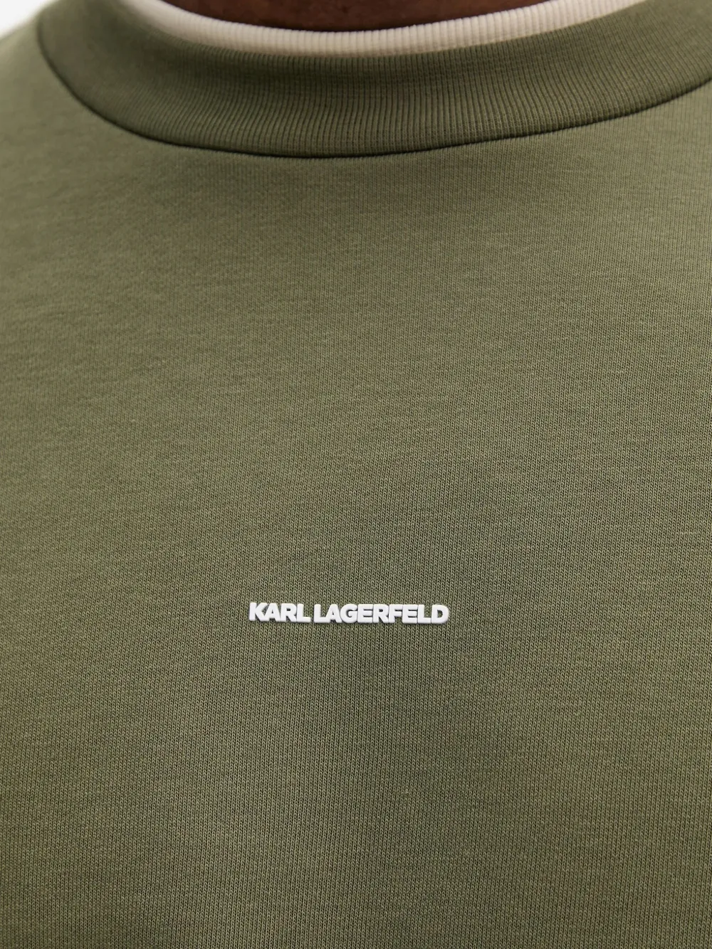 Karl Lagerfeld Sweater met geborduurd logo Groen
