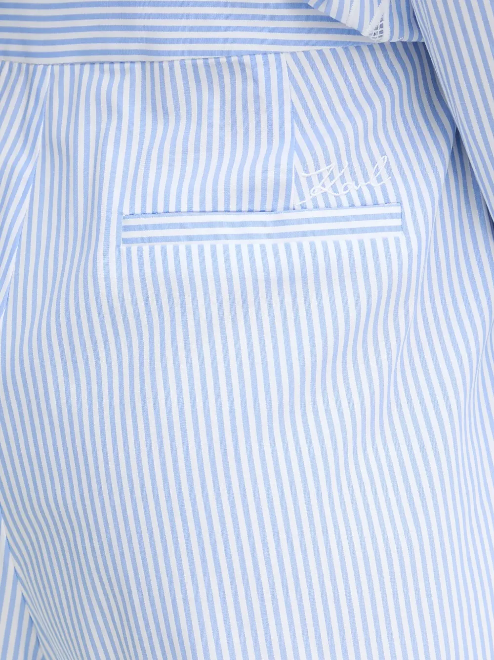 Karl Lagerfeld Gestreepte shorts met kanten afwerking 1UO BLUE