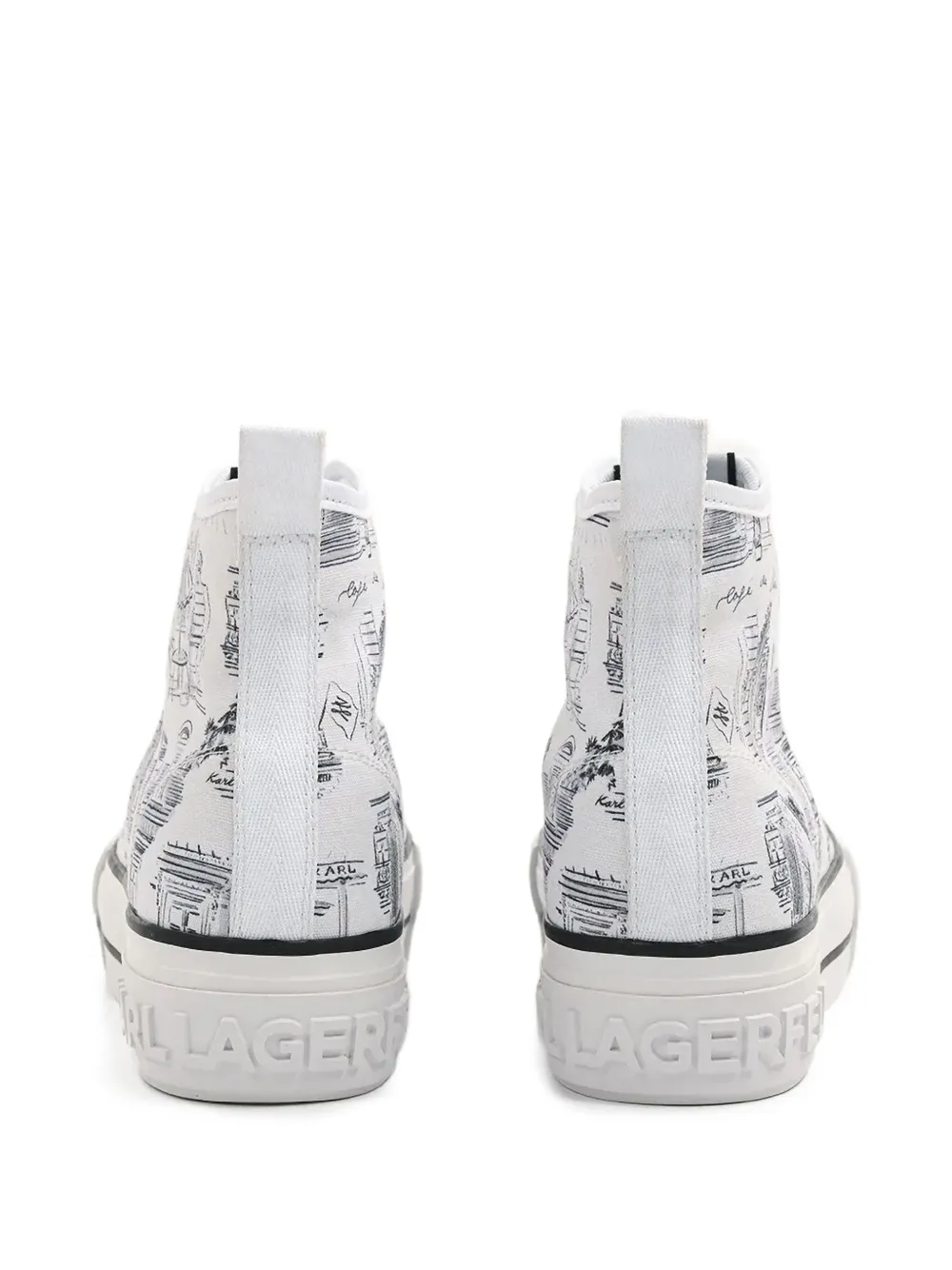 Karl Lagerfeld x Jorge Parra high-top sneakers White