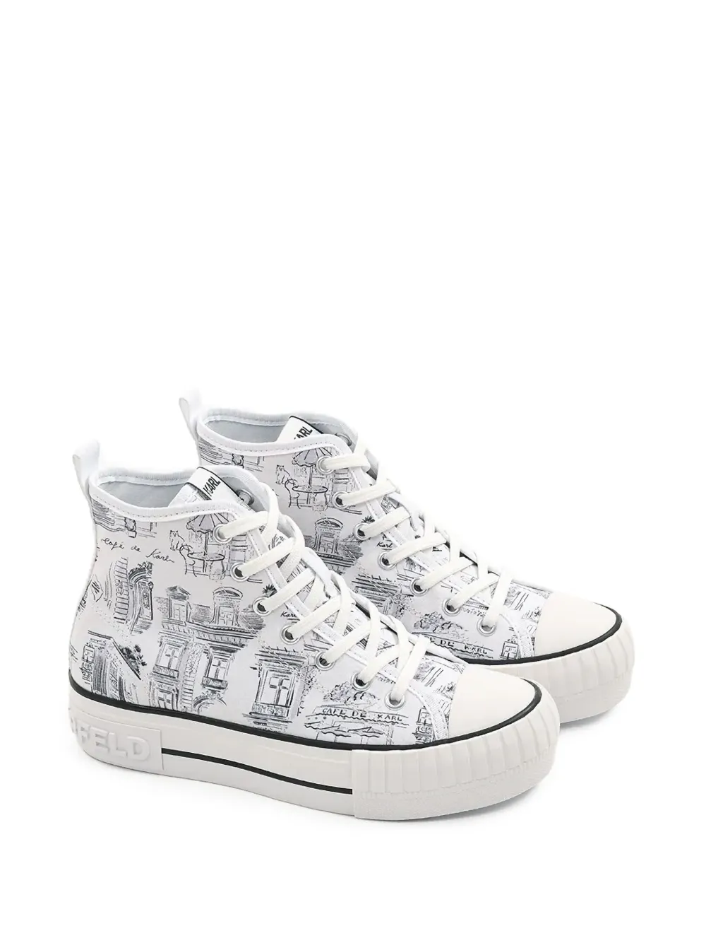 Karl Lagerfeld x Jorge Parra high-top sneakers White