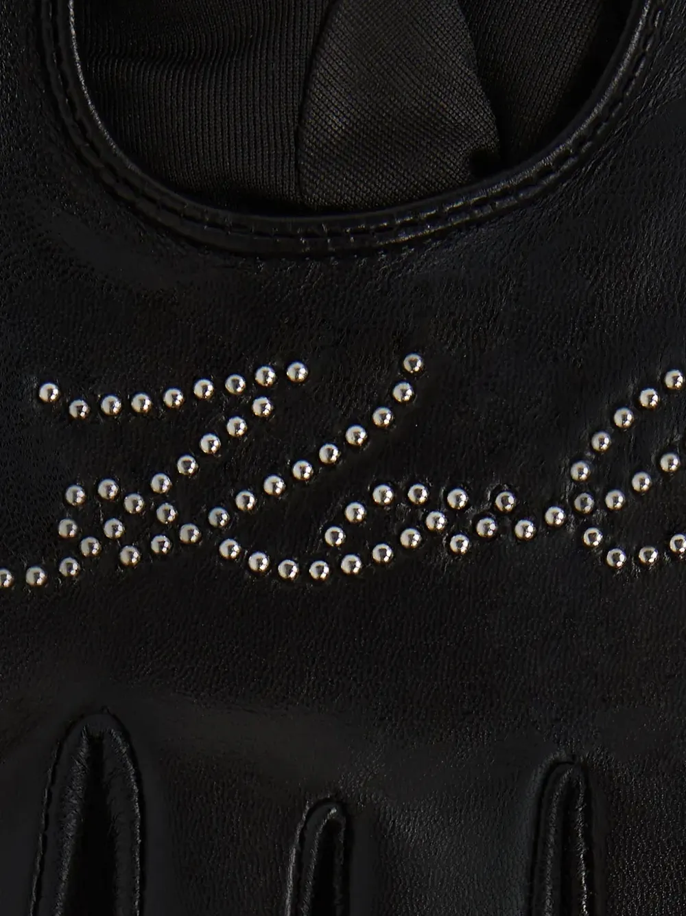 Karl Lagerfeld Vingerloze handschoenen verfraaid met studs Zwart