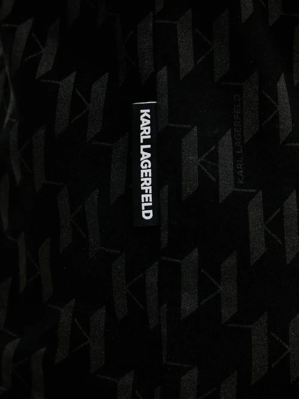 Karl Lagerfeld Poloshirt met monogram Zwart