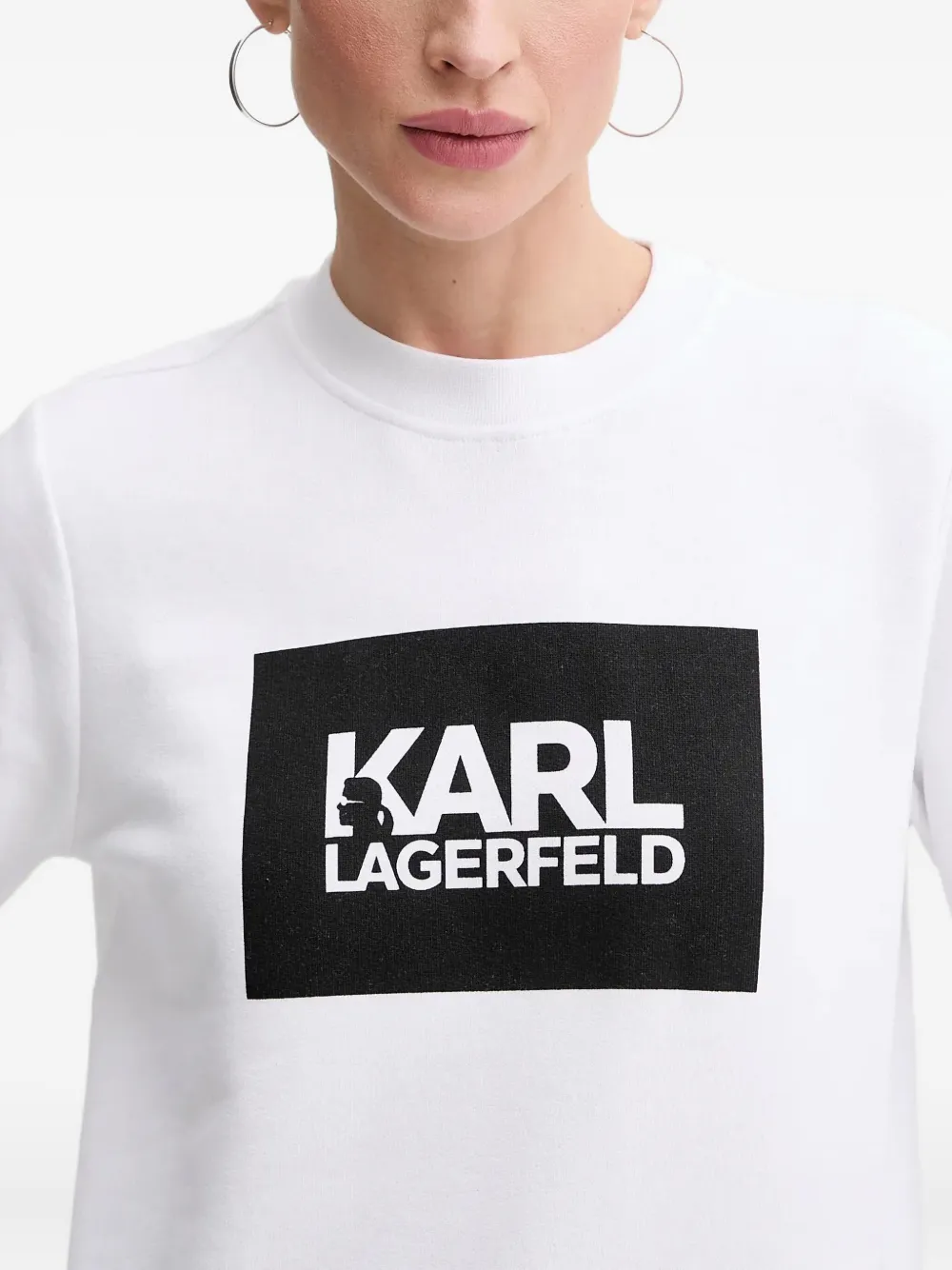 Karl Lagerfeld logo-print sweatshirt Wit