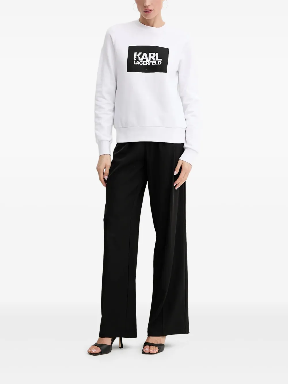 Karl Lagerfeld logo-print sweatshirt Wit