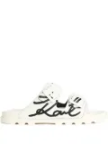 Karl Lagerfeld Kondo Tred 2-Strap logo-print sandals - White