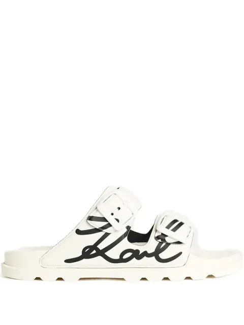 Karl Lagerfeld Kondo Tred 2-Strap logo-print sandals
