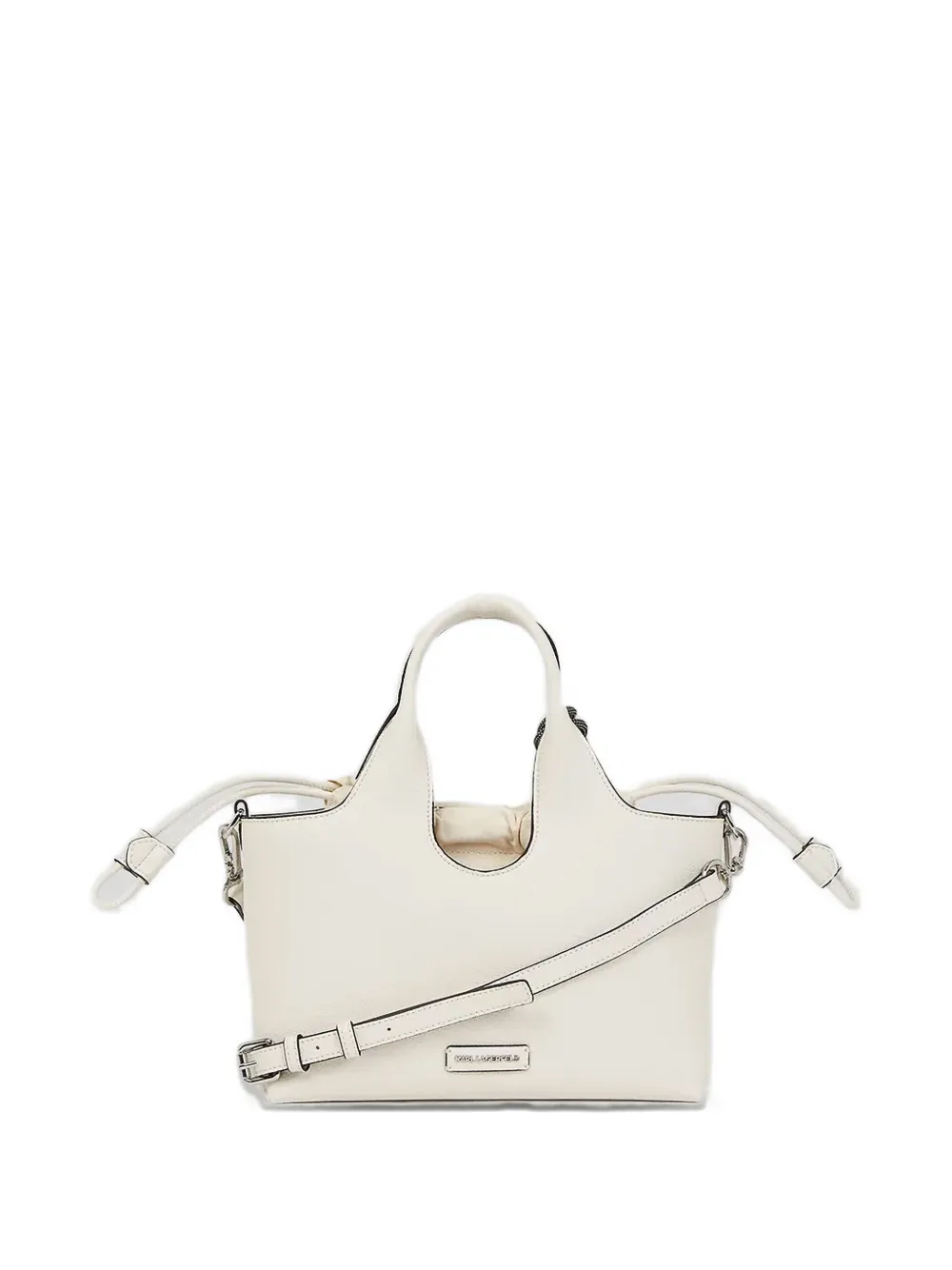 Karl Lagerfeld Ikon Grainy kleine shopper Wit