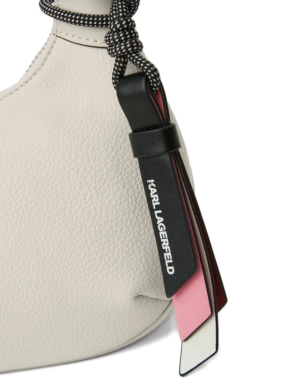 Karl Lagerfeld Ikon schoudertas met textuur Wit