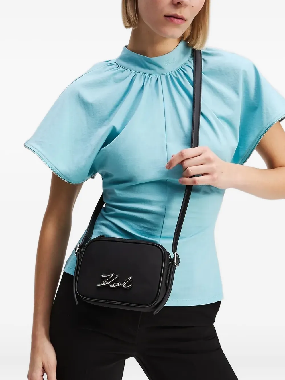 Karl Lagerfeld K Signature crossbodytas met logopatch Zwart