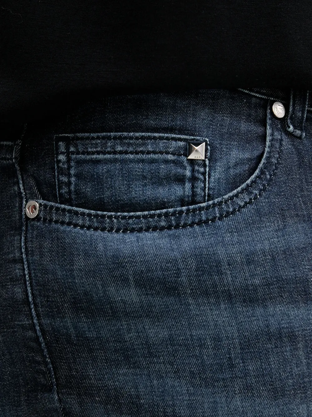 Karl Lagerfeld Regular-fit jeans met vijf zakken Blauw