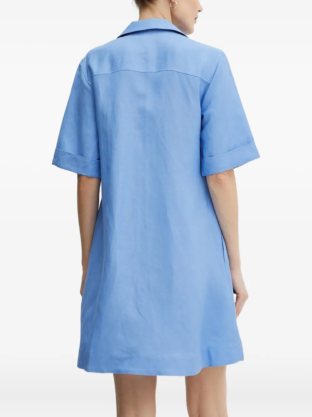 Karl Lagerfeld Mini-jurk met geborduurd logo Blauw