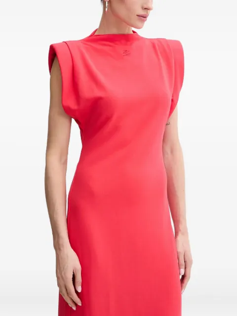 Karl Lagerfeld padded-shoulder midi dress