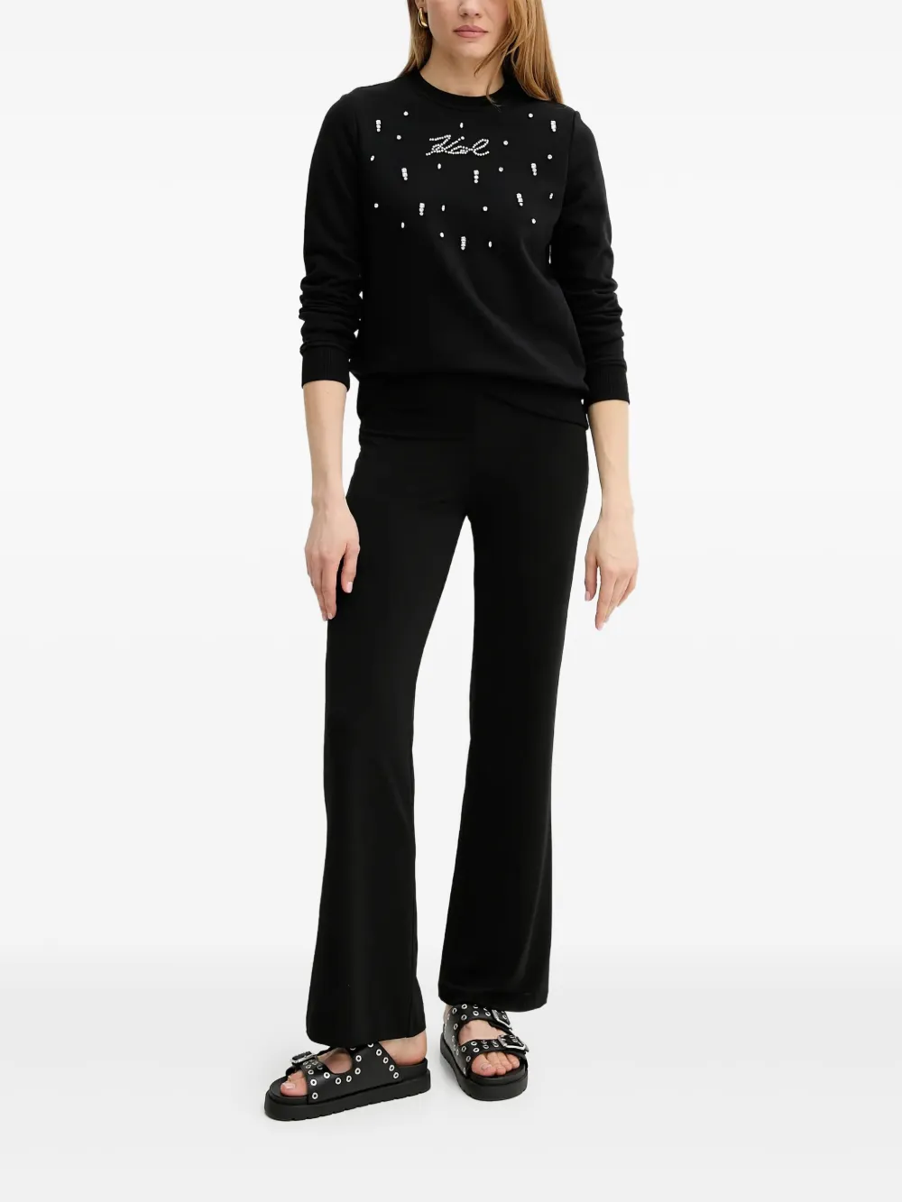 Karl Lagerfeld logo-embellished sweatshirt | Black | Image 1