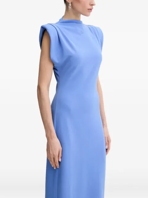 Karl Lagerfeld padded-shoulder midi dress